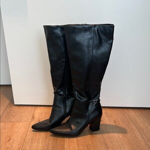 Elegant Black Leather Boots 8.5 -Lifestride
